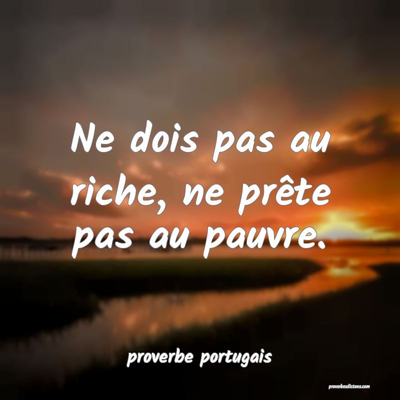 Proverbe Portugais