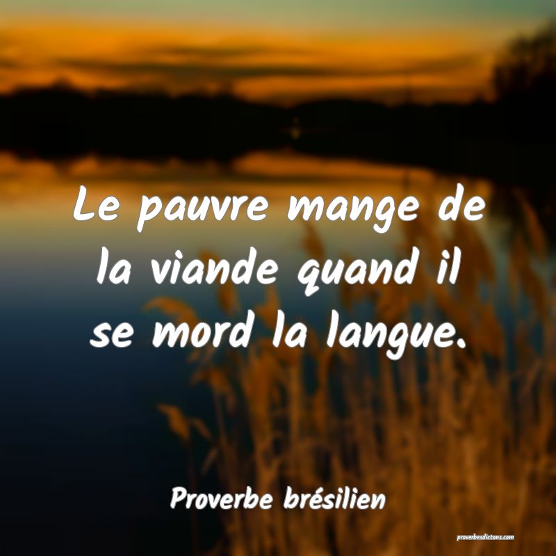 Le Pauvre Mange De La Viande Quand Il Se Mord La L