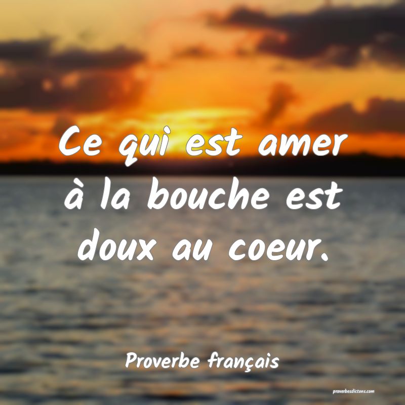 Ce qui est amer à la