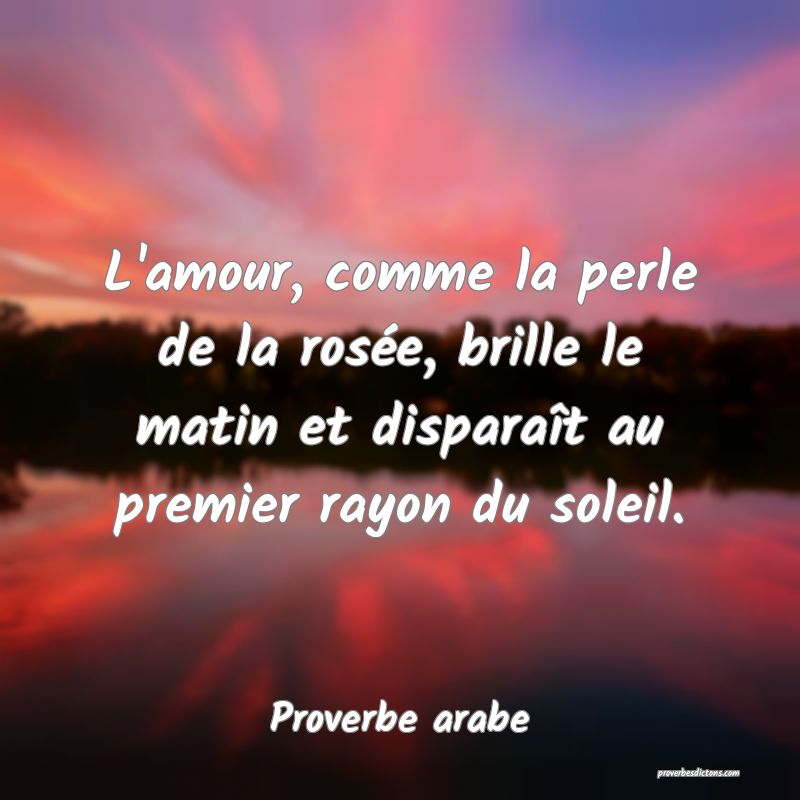 L Amour Comme La Perle De La Rosee Brille Le Ma