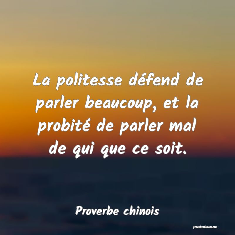 La Politesse Defend De Parler Beaucoup Et La Pro