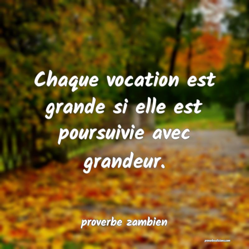 Proverbe Zambien