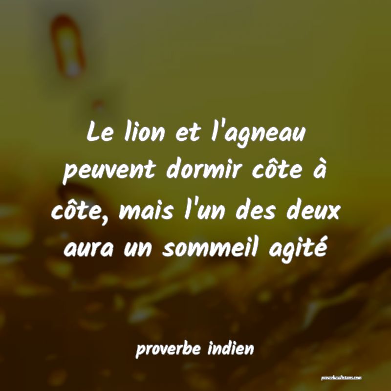 Le Lion Et L Agneau Peuvent Dormir Cote A Cote