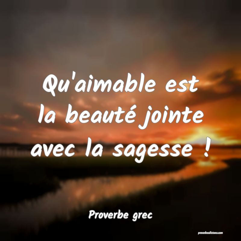 Sagesse Beaute Et Gentillesse Ne Font Bouillir A