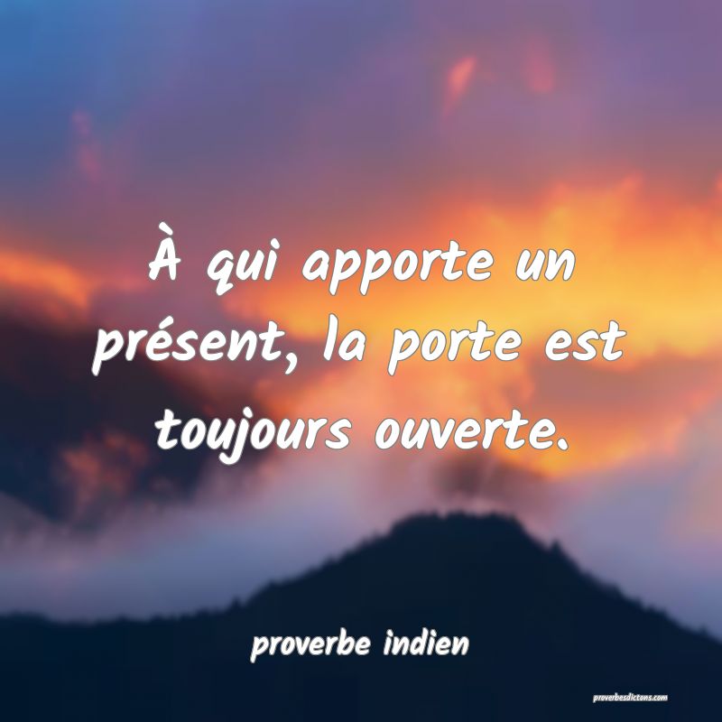 A Qui Apporte Un Present La Porte Est Toujours