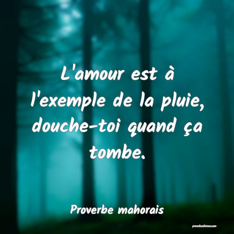 L Amour Est A L Exemple De La Pluie Douche Toi Q