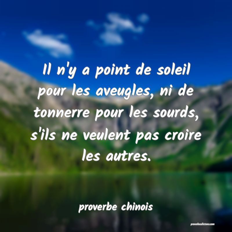 Il N Y A Point De Soleil Pour Les Aveugles Ni De