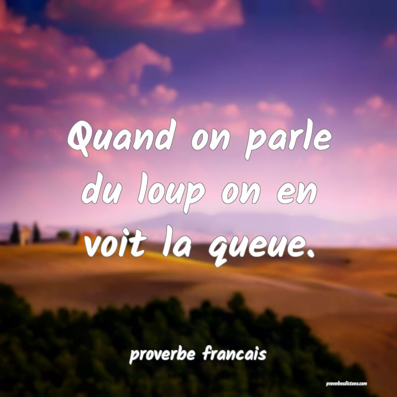 Quand On Parle Du Loup On En Voit La Queue Quand on parle du loup on en voit la queue....