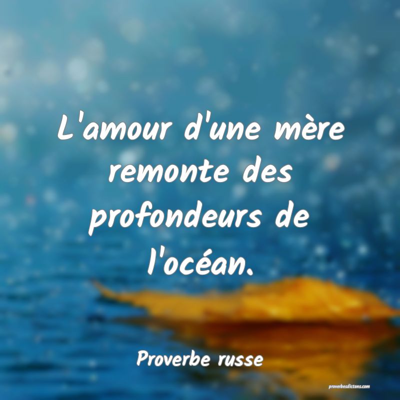 L Amour D Une Mere Remonte Des Profondeurs De L O