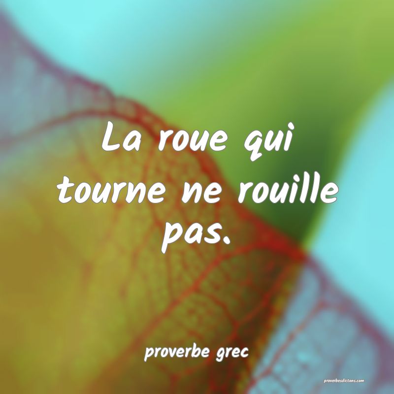 La Roue Qui Tourne Ne Rouille Pas