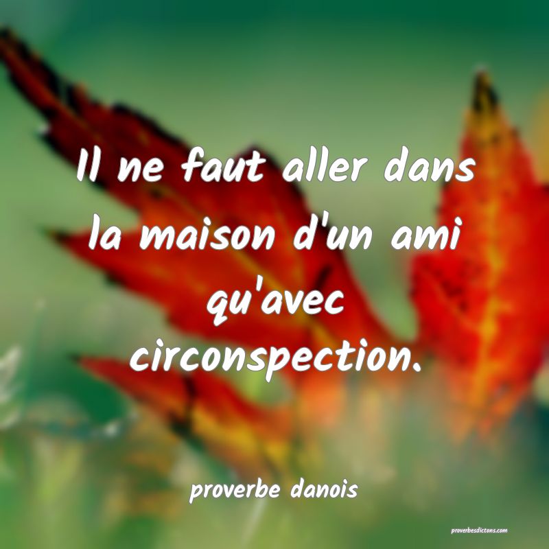 Il Ne Faut Aller Dans La Maison D Un Ami Qu Avec C Il Ne Faut Aller Dans La Maison D Un Ami Qu Avec C