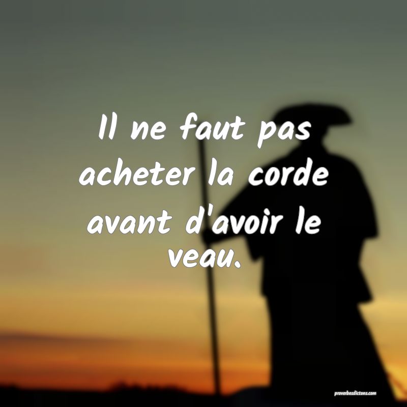 Il ne faut pas vendre la peau de l