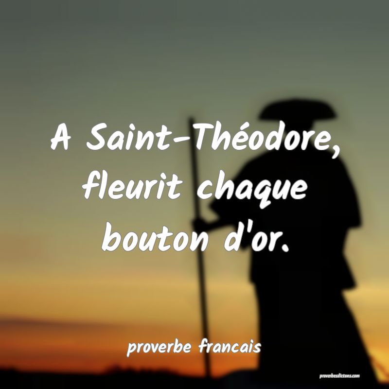 A Saint-Théodore, fleurit chaque bouton d'or.