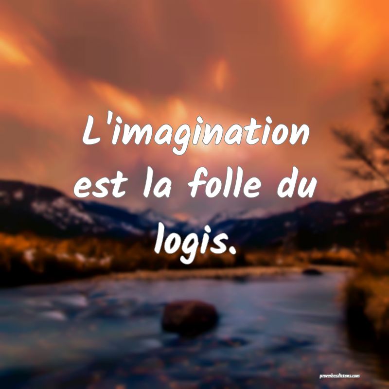 L'imagination est la folle du logis.
