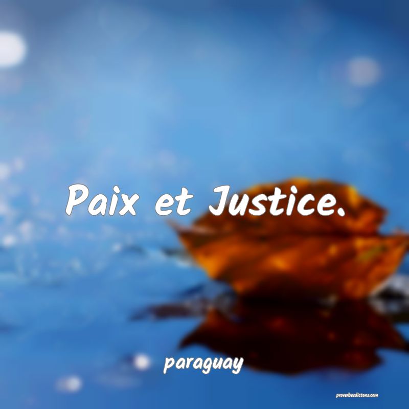  Paix et Justice.